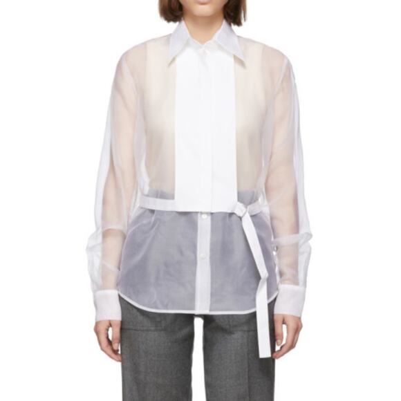 HELMUT LANG Detachable-Bib Shirt Large - Picture 2 of 7